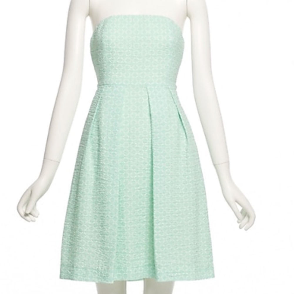 J. Crew pleated strapless dress with pockets